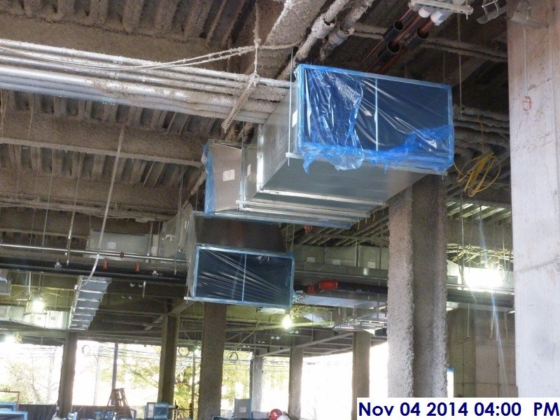 Installing duct work at the 1st Floor Facing East (800x600)